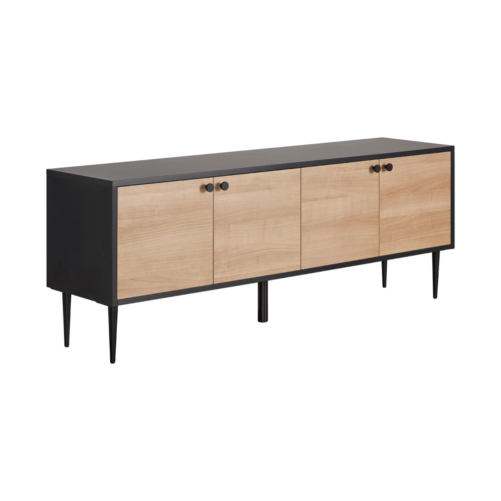ตู้เก็บของ PROCRAFT รุ่น MASON โมเดล C13 ขนาด 160*40*60 CM สีดำและลายไม้_0